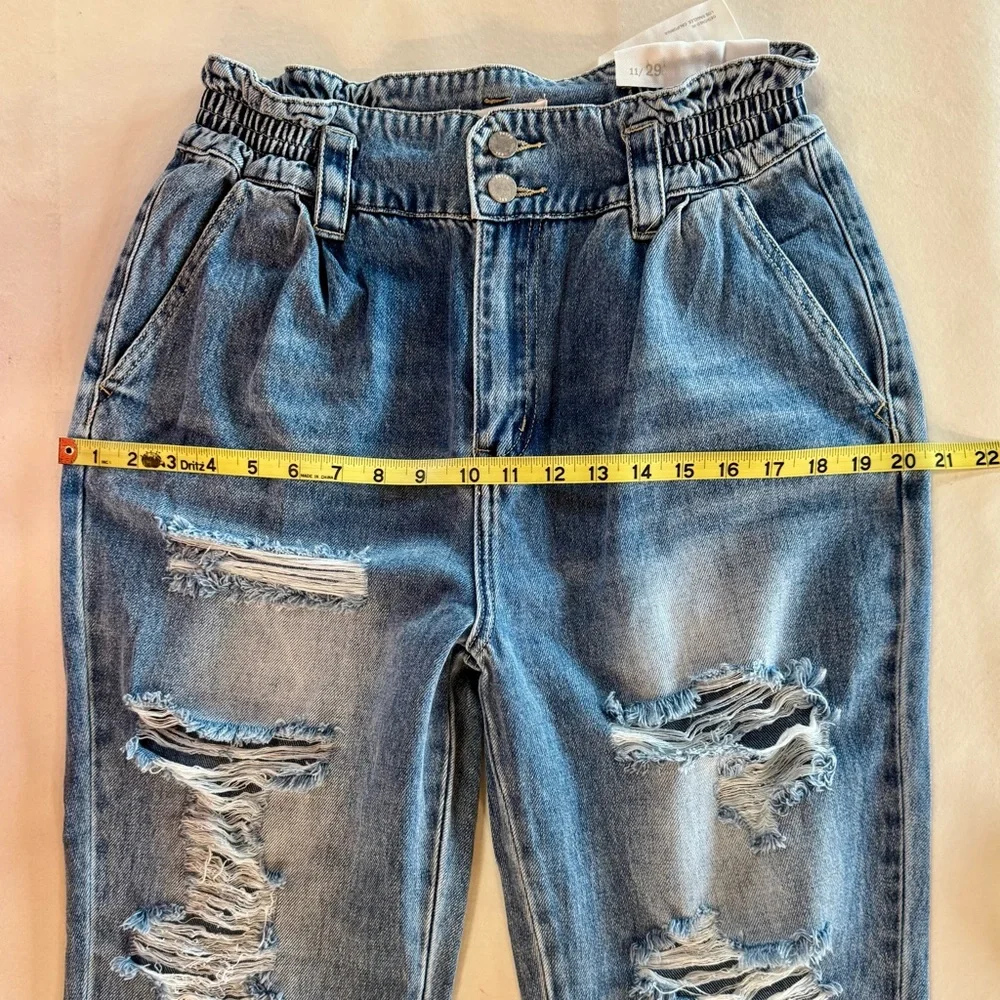 NWT PETRA153 High-Rise Paper-Bag Retro Jeans 100% Cotton (11/29) - Picture 11 of 15
